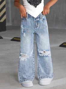 Sparklyn Quần Jeans Denim Ống Thẳng Đa Năng Thường Ngày Cho Nữ - Rửa nhẹ - Xem 4
