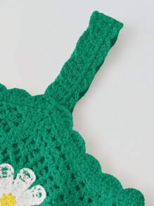 Maija Kids Maija Kids Young Girl Fitted Casual Floral Print Camisole Knit Dress