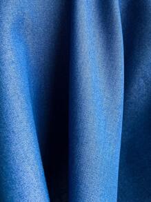 Chiquease Women's V-Neck Ruffle Tied Waist Casual Blouse Suitable For Work And Date - Blue - View 5