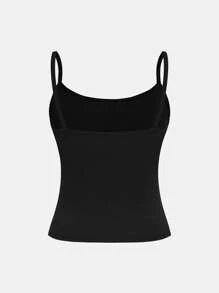 SHEIN Girlism 2pcs/Set Teen Girls Minimalist Comfortable Soft Camisole Bra Set Fall Winter