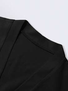 INAWLY 2 件套女士休闲纯色前系带衬衫和阔腿裤套装，春秋