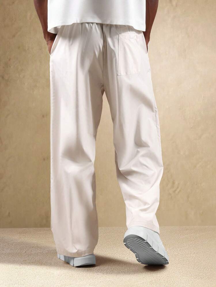 Wide Leg Baggy Pull On Drawstring Casual Loungewear Pants