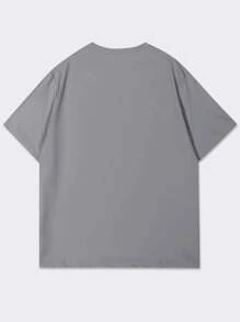 Manfinity Homme Men's Summer Casual Minimalist Mountain Print Short Sleeve T-Shirt