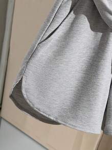 INAWLY Women Fashion Casual Sports C Letter Print T-Shirt And Shorts Set, Suitable For Summer