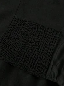 SHEIN Frenchy Đầm suông rộng rãi không tay màu trơn cỡ lớn dành cho nữ - màu đen - Xem 6