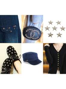 SHEIN 50 Pieces Five-Pointed Star Decorative Nails Valentine's Day, Valentine's Day Wedding, Birthday, Wedding Decoration