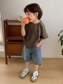 Hapijoa 男童T恤，秋季款 - 咖啡棕 - 查看 4