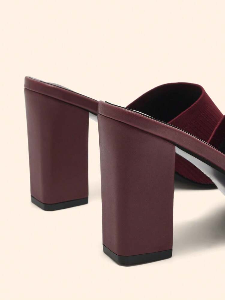 CUCCOO BASICS Casual Fashion Versatile Simple Elegant Solid Color Chunky Heel Women Sandals For Christmas Spring Shoes