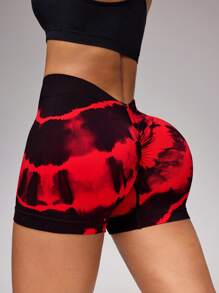 Easithlete Women's Seamless High Elasticity V-Shaped Butt Lifting Sports Shorts Workout Short - Multicolor - View 1