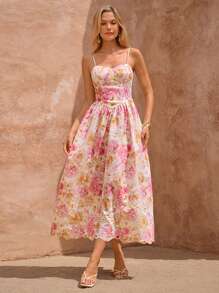 Lavishia Damen Sommer Urlaubs Blumen Muster Hohlstickerei Trägerkleid Sommer Urlaubs Blumen Muster Y2K Kleidung Damen Y2K Rückkehr zur Schule Kleidung Land Outfits Damen Old Money Stil Damen Ausgehoutfit Flughafen Outfit für Damen Kleid für Damen Strand Outfits für Frau Strandkleid Strandurlaub Outfits Strandutensilien Party Kleid Pride Seestern Pailletten Kleid Urlaubsoutfits Flughafen Sommer Flitterwochen Frauenkleid für Damen Boho - Verschiedenfarbig - Übersicht 6