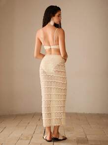 Anewsta Conjunto de bikini minimalista de unicolor y de alta gama para mujer