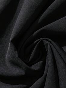 Regalyn Plus Size Women's Button Design Black & White Contrast Color Elegant High-Quality Black Button Patchwork Elegant Party & Outdoor Slim Fit Skirt, Business Casual Summer Women Clothing