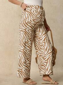Boho Mama Maternity Casual Zebra Print Pants Zebra Pants Printed Pants Leopard Print Pants Animal Print Pants