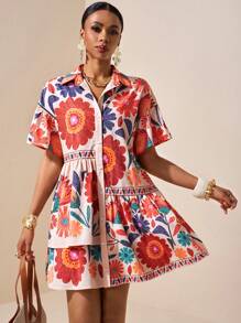 Zivah 女士假日/春季服装/女士沙滩装/沙滩/波西米亚风/波西米亚风女装/女士节日服装/狂欢/复活节服装/女士复古风/乡村音乐会服装/外出服装/仙女风/节日服装/女士机场服装/女士西部服装/热带度假女装/欧洲夏季/热带/音乐会/毕业服装/机场服装/波西米亚风时尚/女士度假服装,荷叶边下摆连衣裙 - 彩色 - 查看 6