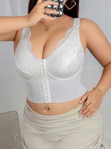 大码女式性感蕾丝边紧身吊带背心