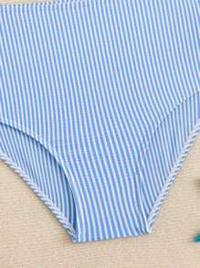 SHEIN Bikini de 2 piezas con diseño de rayas para niñas preadolescentes - Multicolor - Ver 6