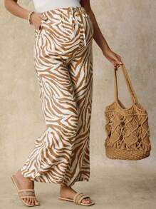Boho Mama Maternity Casual Zebra Print Pants Zebra Pants Printed Pants Leopard Print Pants Animal Print Pants