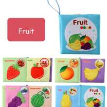 Zazumi Libro suave de tela para el aprendizaje temprano del bebé - Libro cognoscitivo en inglés de animales y vehículos | Libros para bebés, juguetes para infantes, calcetines de bebé, juguete de tractor, libro de baño