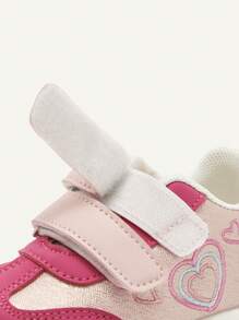 Cozy Pixies 1 Pair Of Girls Fun Cute, Light And Comfortable Fashion Pink Sequined Love Embroidered Children's Sneakers - Rose Gold - View 9