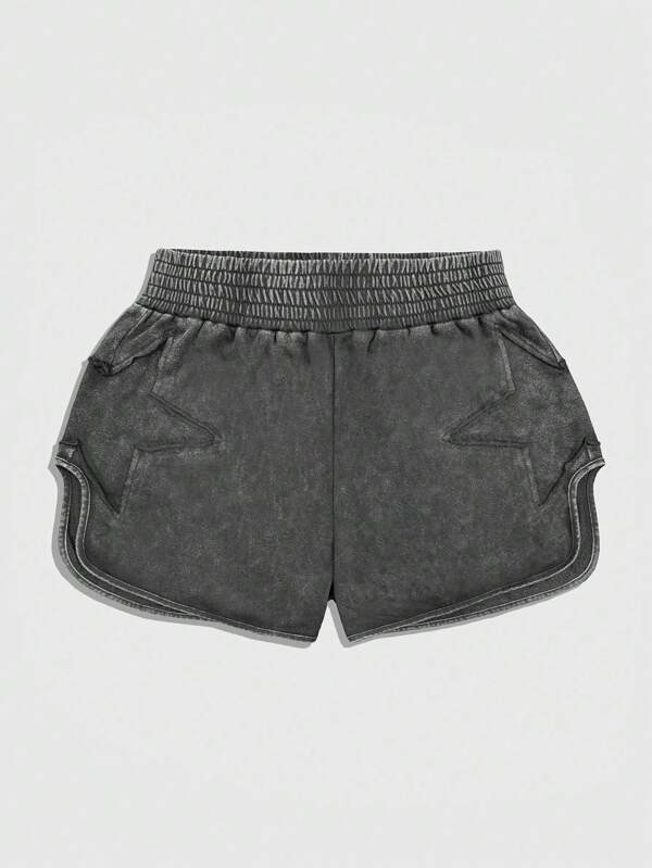 ROMWE MEN Street Life Pantalones cortos de verano casuales de hombre desgastados y desteñidos