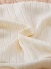 SHEIN 女童网眼覆盖长袖公主裙，时尚幼儿女婴春秋季外套 - 杏色 - 查看 6