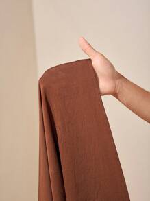 Zivah 海滩新款春夏度假吊带露背中腰蝴蝶结装饰露腰露背阔腿超长裤全身棕色下装纹理亚麻女连体裤 - 棕色 - 查看 8