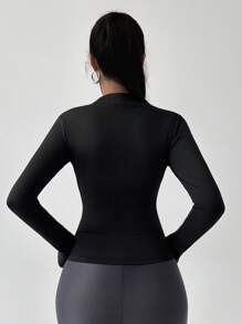 DAZY Damen Taillierte Outdoor Lauf Yoga Langarm Jacke