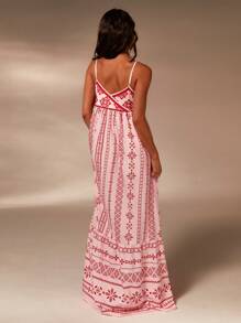 Athîral 度假休闲印花长款吊带裙