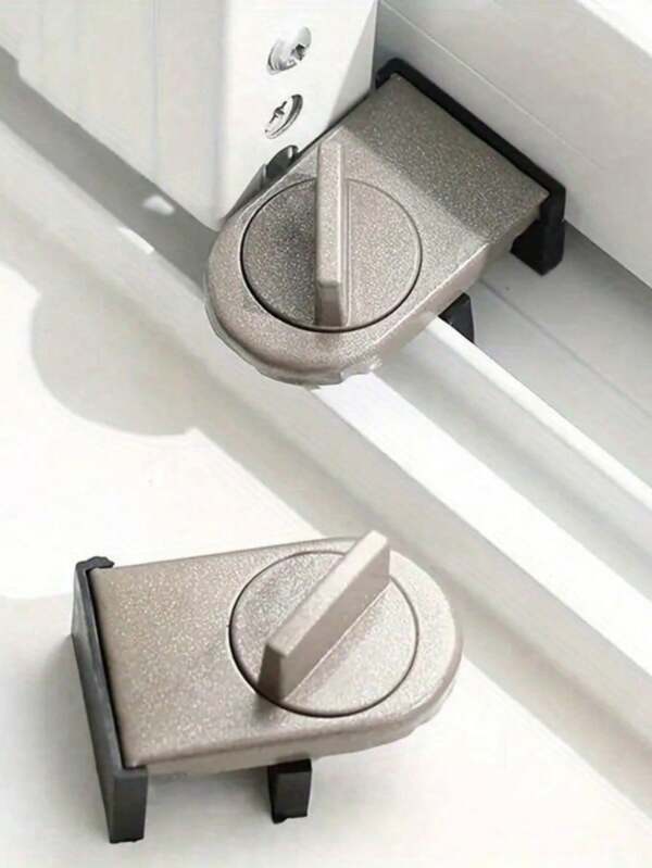 Aluminum Alloy Lock For Sliding Doors And Windows - Reinforcing Anti-Theft, Prevention Of Pinching And Falling, Suitable For Home Security