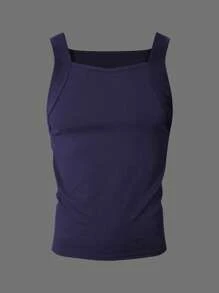 Manfinity Dauomo 男士简约纯色背心，休闲夏季