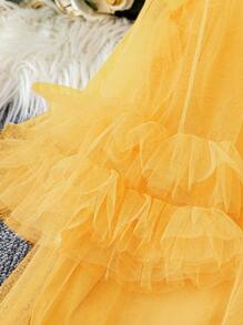 DreamSkyne Abito a strati in rete con scollo rotondo e maniche corte, elegante e delicato, adatto per vacanze, primavera, vestiti da spiaggia per donne taglie forti