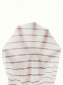SHEIN LUNE Striped Print Tank Top Graphic Tees Women Tops - White - View 7