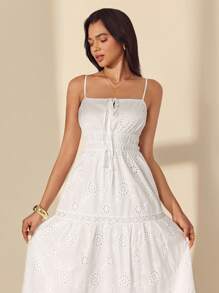 Almamuse Vestido de slip largo de mujer elegante con bordados y patchwork