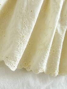 Souflis Souflis 年轻女孩春夏韩式碎花短袖上衣搭配荷叶边简约百搭连衣裙套装，非常适合户外、度假、与朋友聚会 - 杏色 - 查看 8