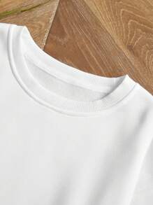 INAWLY Plus Size Christmas Style Casual Sweatshirt, Minimalist Fashion For Everyday Wear Pullover Fall Sweatshirt