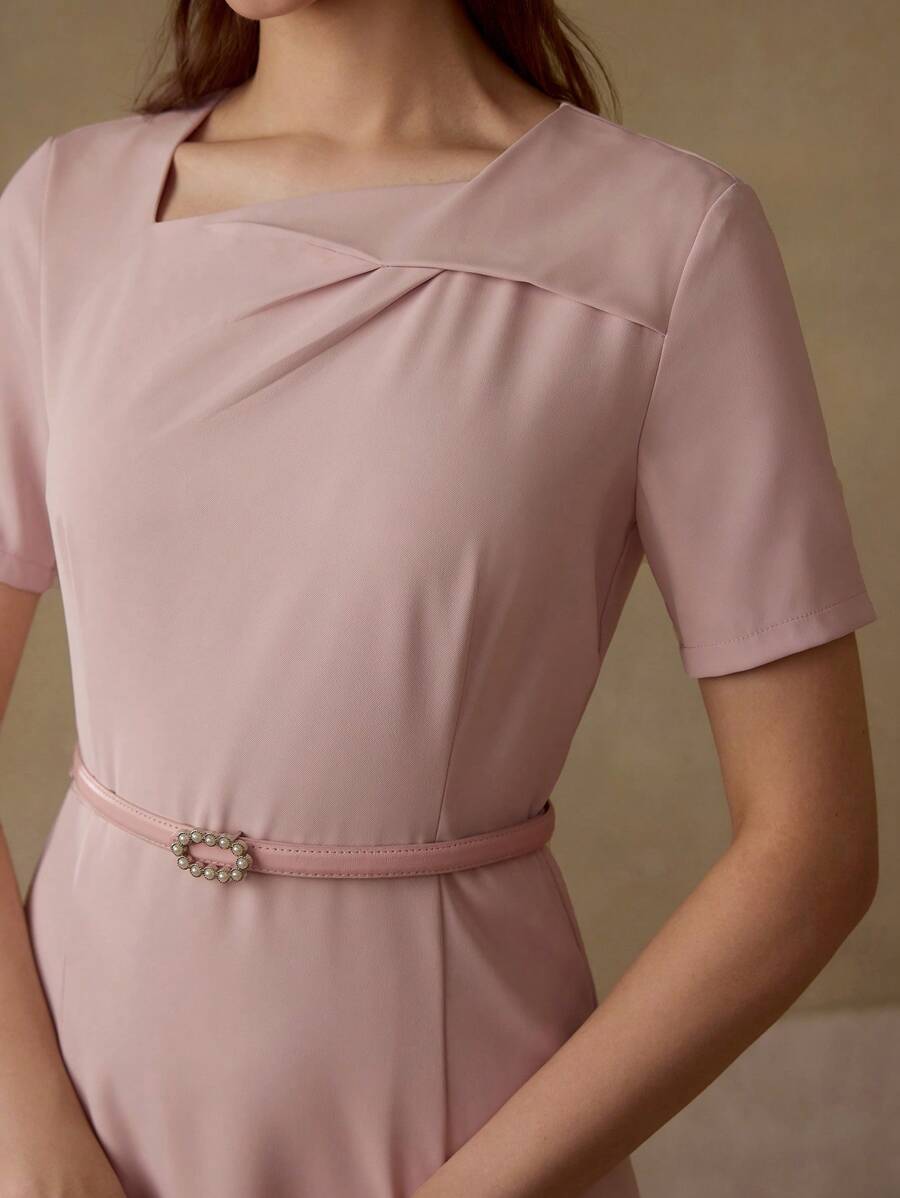 MOTF PREMIUM BELTED TWIST DRESS