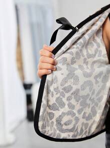 SHEIN Leap Crew Young Girl Leopard Print Knitted Cardigan, Casual Jacket - Multicolor - View 11