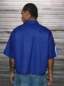 AXEPEAK Áo sơ mi cài nút tay ngắn in kỹ thuật số cỡ lớn cho nam - Nhiều màu - Xem 2