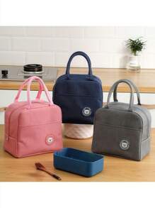 1pc Leakproof Thick Aluminum Foil Insulated Reusable Bear Print Lunch Tote Bag For Work School Teachers Outdoor Picnic Camping Travel - Gift For Women Men Teachers Day Birthday Holiday Presents Cooler Bag Portable Lunchbox Container - Multicolor - View 5