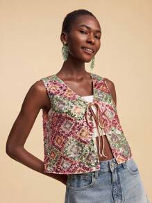 Travachic Chaqueta fina sin mangas con lentejuelas de moda para mujer, atuendo para vacaciones de verano, atuendos de vacaciones en la playa, atuendos de verano para mujer