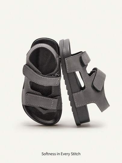 Cozy Pixies 1 双幼儿男童/婴儿休闲钩环百搭时尚百搭软底平底凉鞋，夏季