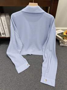 INAWLY Chaqueta ligera y casual de manga larga con botones, para primavera/verano