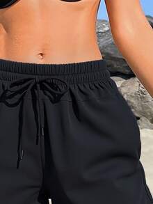 Swim SPRTY Women's Casual Solid Color Beachpants, Summer Vacation