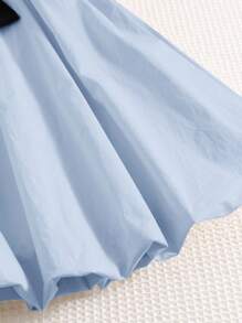 Cozy Pixies Robe décontracté polyvalente à col rond sans manches avec nœud papillon décoratif, pour jeunes filles