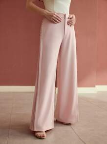 MOTF PREMIUM PLEATED BUTTON PANTS - Dusty Pink - View 5