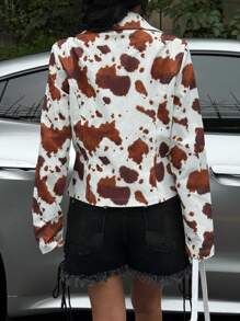 Muchica Chaqueta tejida de fibra de leche retro, de estilo Y2K, para ir a la escuela, salir, otoño y aeropuerto, de moda para primavera y otoño