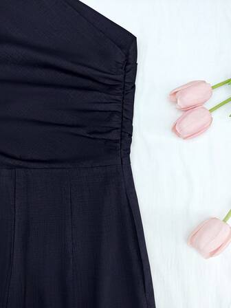 Cévolie 夏季通勤休闲纯色连体衣