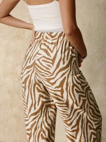 Boho Mama Maternity Casual Zebra Print Pants Zebra Pants Printed Pants Leopard Print Pants Animal Print Pants
