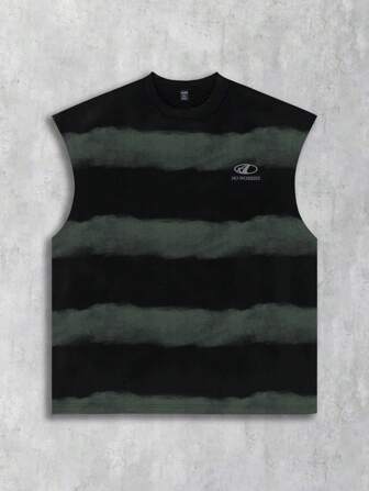 Men's Street Life Striped Tank Top, Suitable For Everyday Wear Spring/Summer