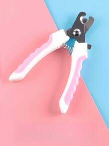 Blue Steel Pet Nail Clipper For Small Dogs Cats Non Slip Grip Precision Trimmer Quiet Professional Grooming Tool Corrosion Resistant Manual Claw Cutter Home Use